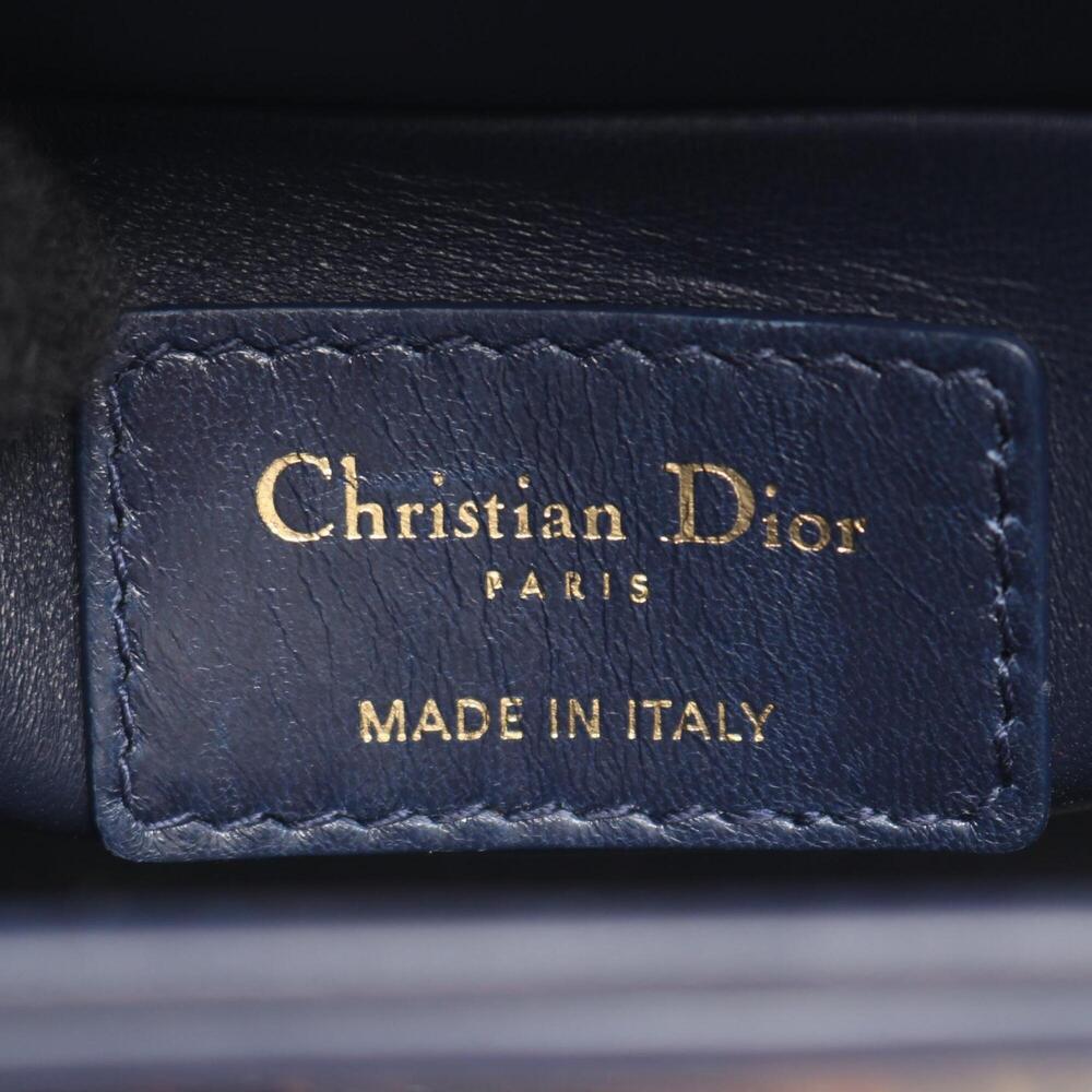 CHRISTIAN DIOR Blue Leather Shoulder Bag - Picture 4 of 10